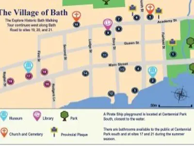 Walking map of Bath