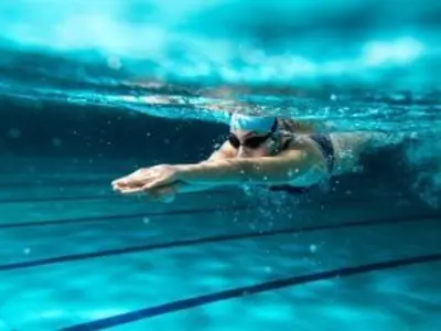Swimmer in pool