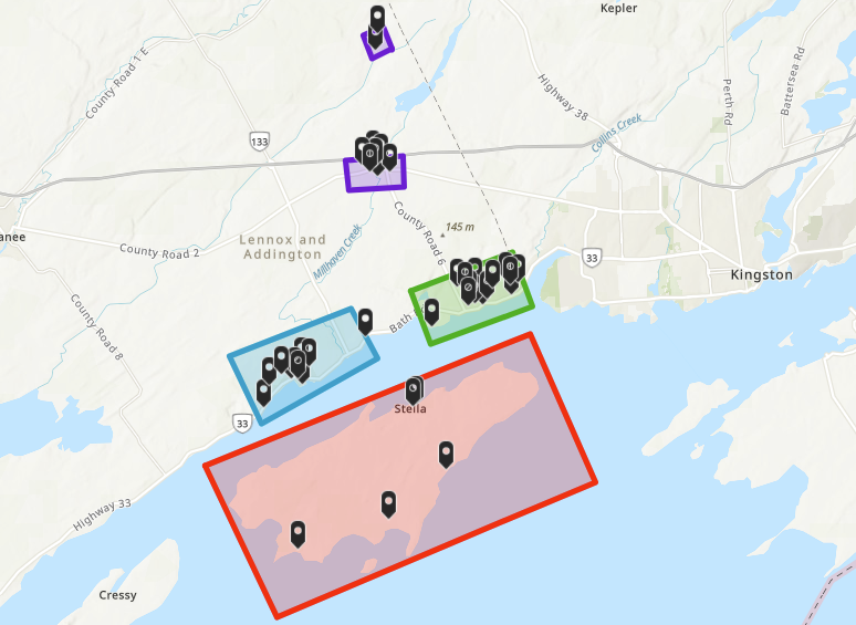 map of parks in Loyalist Township