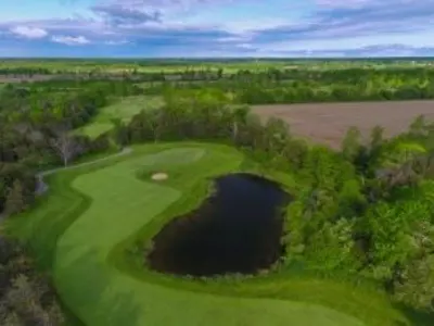 Aerial view of golf course