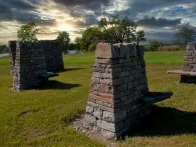 Examples of dry stone walls