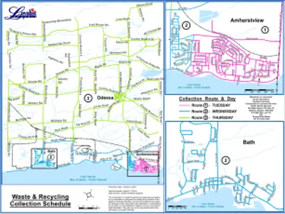 map of garbage and recycling schedule