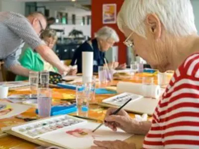 adults participating in a fitness class