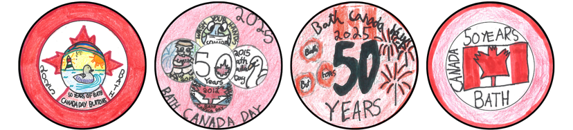 winning designs for Bath Canada Day button 2025