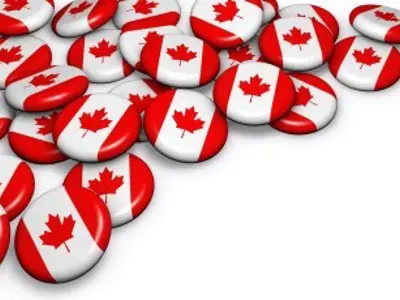 Badges with Canada flag