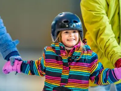 family in winter scene