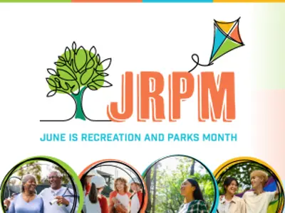 graphic for june is recreation and parks month