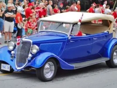 Vintage car from Bath Canada Day parade